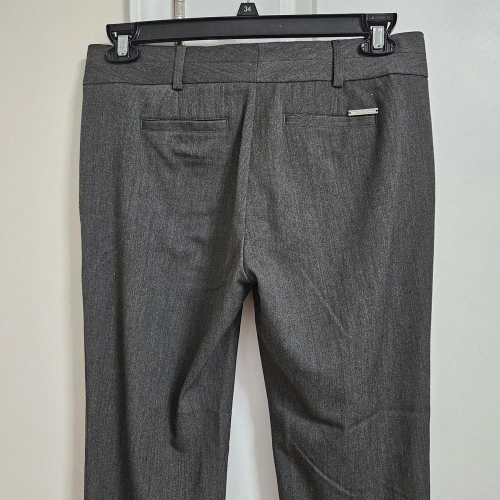 Michael Kors Dress Pants Women 4 Gray Slim Trousers Stretch Office Workwear Note